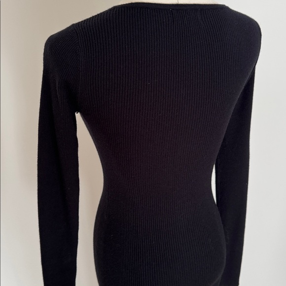LPS ribbed knit black sweater dress - Picture 5 of 7